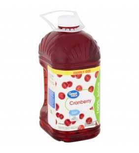 Great Value Cranberry 100% Juice Family Size, 128 fl oz