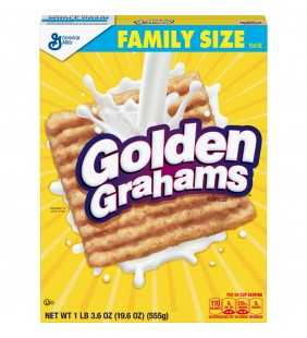 General Mills, Golden Grahams Breakfast Cereal, with Whole Grain, Family Size, 19.6 oz