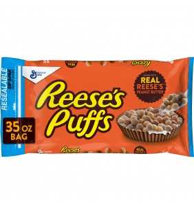 General Mills, Reese's Puffs Breakfast Cereal, Peanut Butter, 35 oz Bag