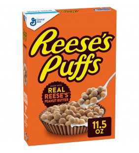 Reese's Puffs Cereal, Peanut Butter, 11.5 oz