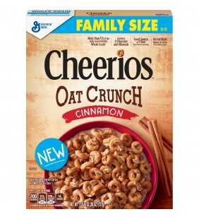 General Mills, Cheerios Breakfast Cereal, Cinnamon Oat Crunch, Family Size 26 oz