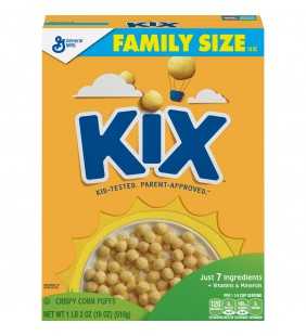 General Mills, Kix Breakfast Cereal, Whole Grain, Original, Family Size, 18 oz
