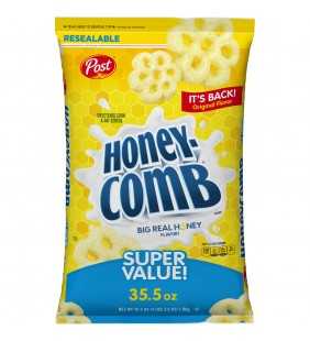 Post, Honey Comb Breakfast Cereal, Original Recipe, 35.5 Oz Bag