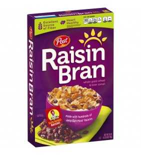 Post, Raisin Bran Breakfast Cereal, Whole Grain, 25 Oz