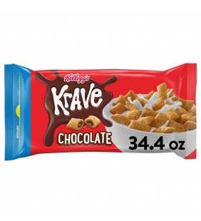 Kellogg's Krave, Breakfast Cereal, 34.4 Oz