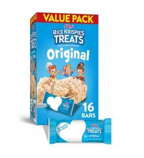 Kellogg's Rice Krispies Treats Crispy Marshmallow Squares, Original, Value Pack, 12.4 Oz, 16 Ct