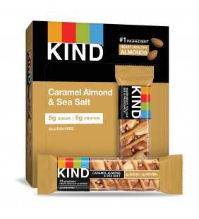 KIND Bars, Caramel Almond & Sea Salt, Gluten Free, Low Sugar, 1.4oz, 12 Count
