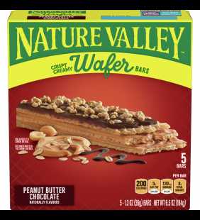 Nature Valley Wafer Bars, Peanut Butter Chocolate, 5 Ct, 6.5 Oz