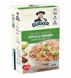 Quaker Instant Oatmeal, Apples & Cinnamon, 10 Packets