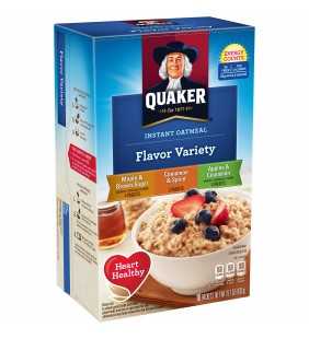 Quaker Instant Oatmeal, 3 Flavor Variety Pack, 10 Packets