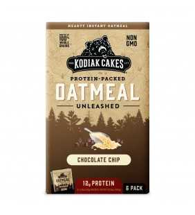 Kodiak Cakes, Protein Packed Instant Oatmeal, Chocolate Chip, 12g Protein, 6 Packets