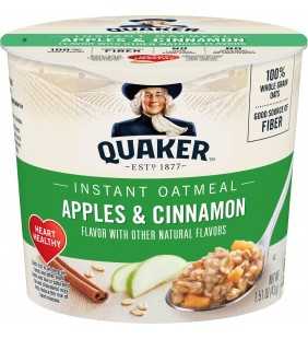 Quaker Instant Oatmeal Express Cup, Apples & Cinnamon, 1.51 oz Cup
