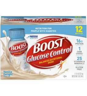 Boost Glucose Control Balanced Nutritional Drink Vanilla Delight 8 fl oz Bottle 12 Count