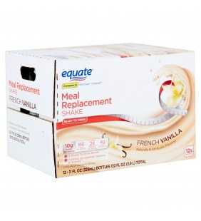 Equate French Vanilla Meal Replacement Shake, 11 fl oz, 12 count