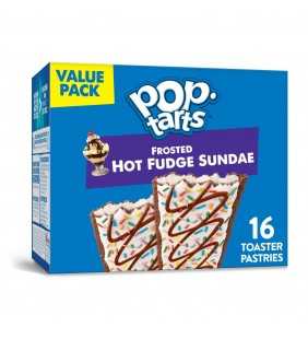 Pop-Tarts, Breakfast Toaster Pastries, Frosted Hot Fudge Sundae, Value Pack, 27 Oz, 16 Ct