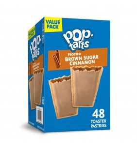 Pop-Tarts, Breakfast Toaster Pastries, Frosted Brown Sugar Cinnamon, Value Pack, 81.2 Oz, 48 Ct