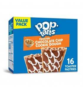 Pop-Tarts, Breakfast Toaster Pastries, Frosted Chocolate Chip Cookie Dough, Value Pack, 27 Oz, 16 Ct