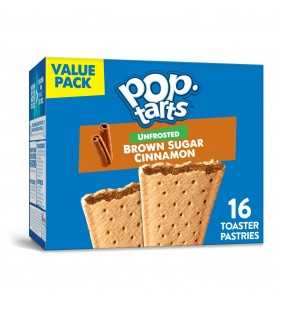 Pop-Tarts, Breakfast Toaster Pastries, Unfrosted Brown Sugar Cinnamon, Value Pack, 27 Oz, 16 Ct