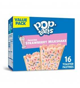 Pop-Tarts, Breakfast Toaster Pastries, Frosted Strawberry Milkshake, Value Pack, 27 Oz, 16 Ct