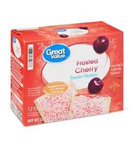 Great Value Frosted Toaster Pastries, Frosted Cherry, 22 oz, 12 Count