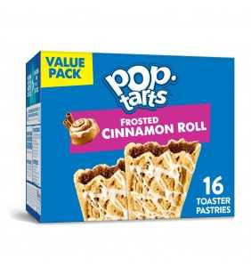 Kellogg's Pop-Tarts, Breakfast Toaster Pastries, Frosted Cinnamon Roll, Value Pack, 27 Oz, 16 Ct