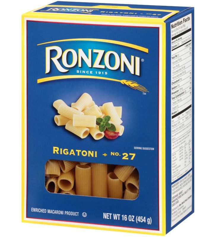 Ronzoni Rigatoni Pasta, 16-Ounce Box