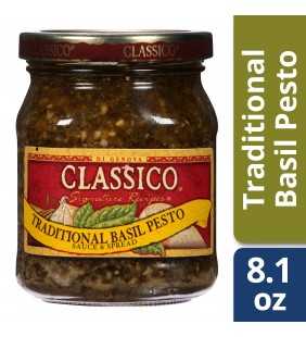 Classico Signature Recipes Traditional Basil Pesto Sauce and Spread, 8.1 oz Jar