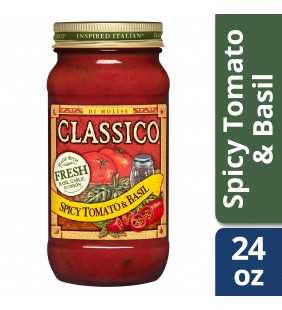 Classico Spicy Tomato and Basil Pasta Sauce, 24 oz Jar
