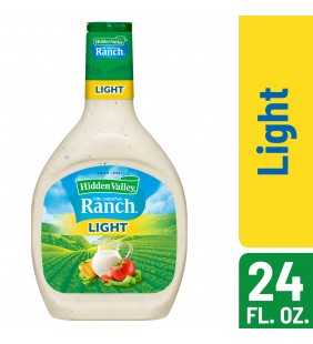 Hidden Valley Original Ranch Light Salad Dressing & Topping, Gluten Free - 24 Ounce Bottle