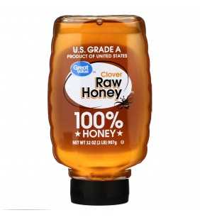 Great Value Clover Raw Honey, 32 oz