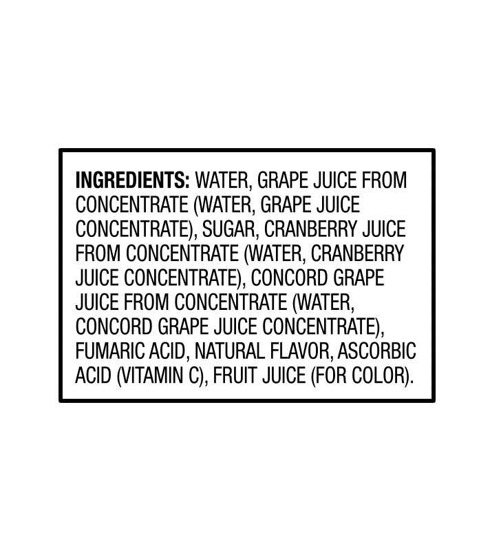 Great Value Cranberry Grape Flavored Juice Cocktail Family Size, 128 Fl. Oz.