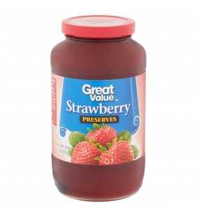Great Value Preserves, Strawberry, 32 oz