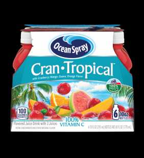 Ocean Spray Cranberry Tropical Juice Drink, 10oz- 6pk Single Serve Juice Bottles