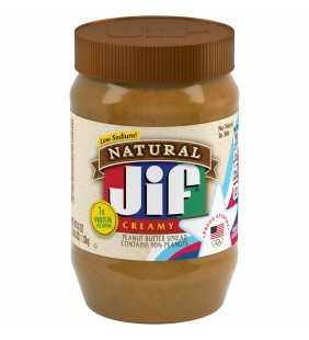 Jif Natural Creamy Peanut Butter Spread, 40-Ounce