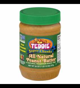 Teddie All Natural Peanut Butter Smooth, 26 oz