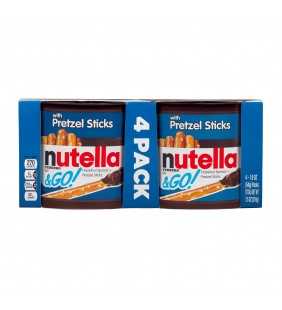 Nutella & Go Snack Packs, Chocolate Hazelnut Spread with Pretzel Sticks, 1.9 Ounce, 4 count