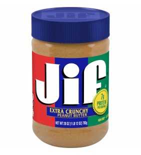 Jif Extra Crunchy Peanut Butter, 28-Ounce
