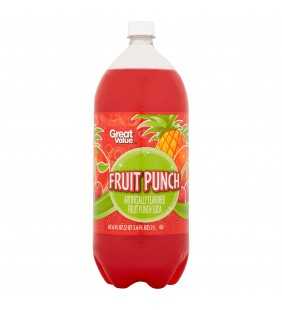 Great Value Fruit Punch Soda, 2 L