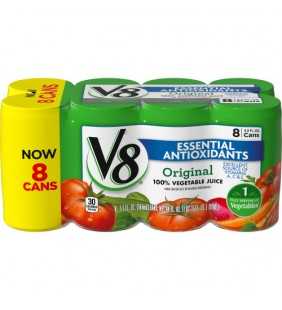 V8 Essential Antioxidants 100% Vegetable Juice, 5.5 oz. Can (Pack of 8)