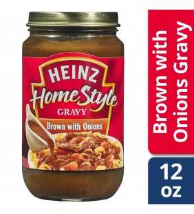 Heinz HomeStyle Brown Gravy With Onions, 12 oz Jar
