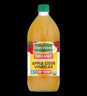 White House Organic Apple Cider Vinegar, Raw & Unfiltered, 32 Fl Oz