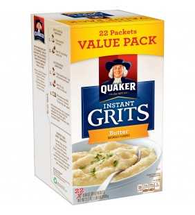 Quaker Instant Grits, Butter, Value Pack, 22 Packets