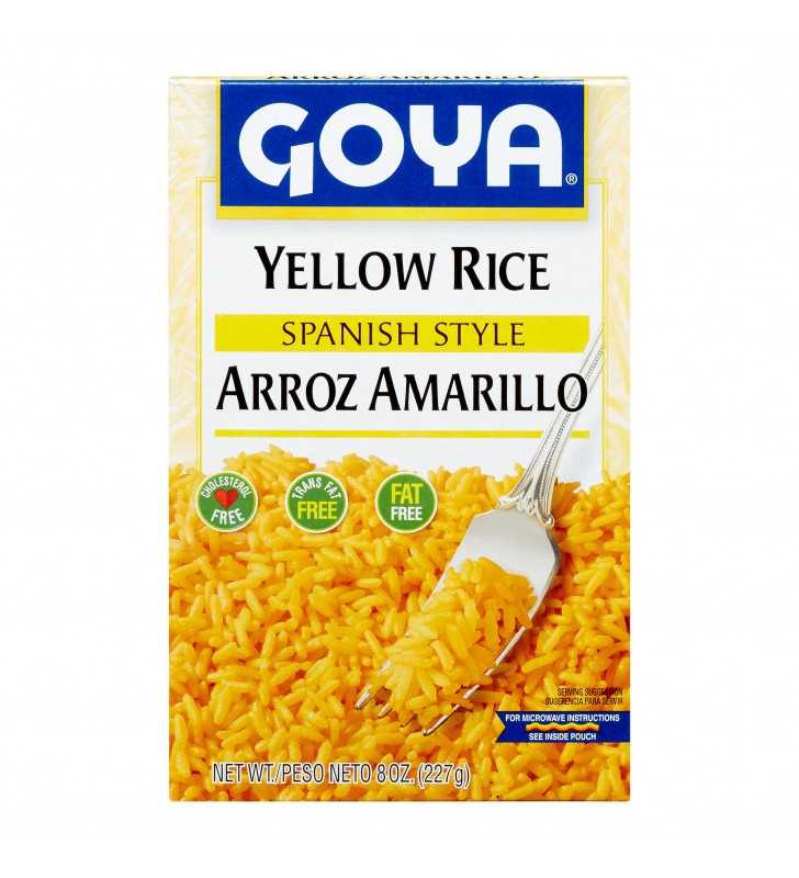 Goya Arroz Amarillo Yellow Rice, Spanish Style, 8 Oz, 24 Ct