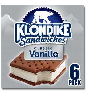 Klondike Vanilla Ice Cream & Frozen Dessert Sandwiches 4.23 oz