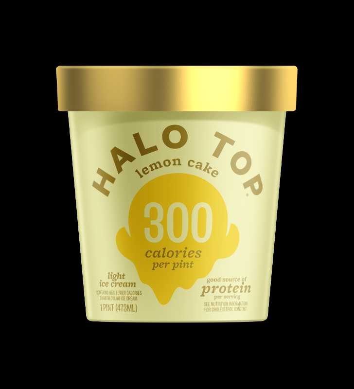 Halo Top Lemon Cake Light Ice Cream Pint , 16 fl oz
