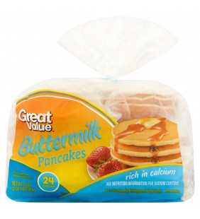 Great Value Buttermilk Pancakes, 24 count, 33 oz