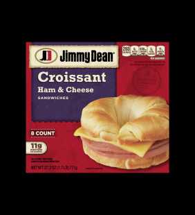 Jimmy Dean® Ham & Cheese Croissant Sandwiches, 8 Count (Frozen)