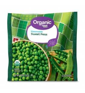 Great Value Organic Frozen Steamable Sweet Peas, 10 oz