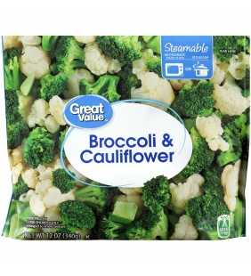 Great Value Frozen Broccoli & Cauliflower, 12 oz