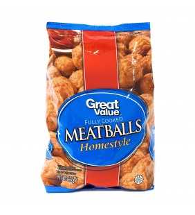 Great Value Fully Cooked Homestyle Meatballs, 32 oz